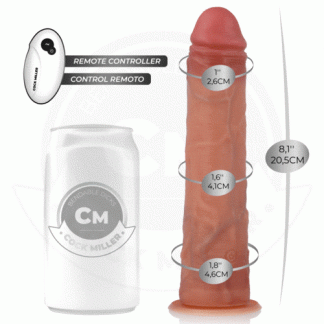 COCK MILLER – DILDO HIPERREALÍSTICO Y VIBRACIÓN CON CONTROL REMOTO 21,5 CM