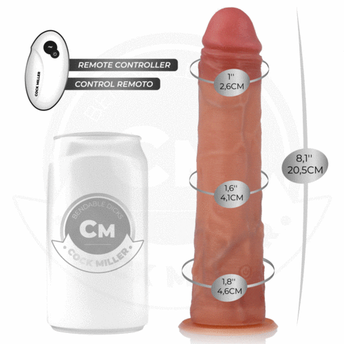 COCK MILLER – DILDO HIPERREALÍSTICO Y VIBRACIÓN CON CONTROL REMOTO 21,5 CM
