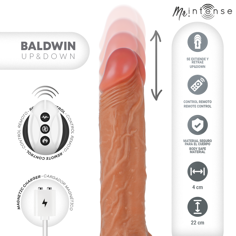 DILDO CONTROL REMOTO BALDWIN - Imagen 3
